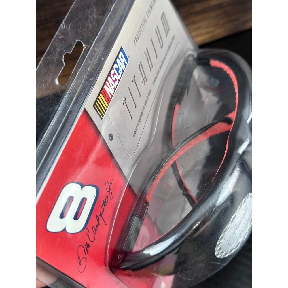 NASCAR‎ Dale Earnhardt Jr 8 Titanium Protective Safety Glasses Encon Black New